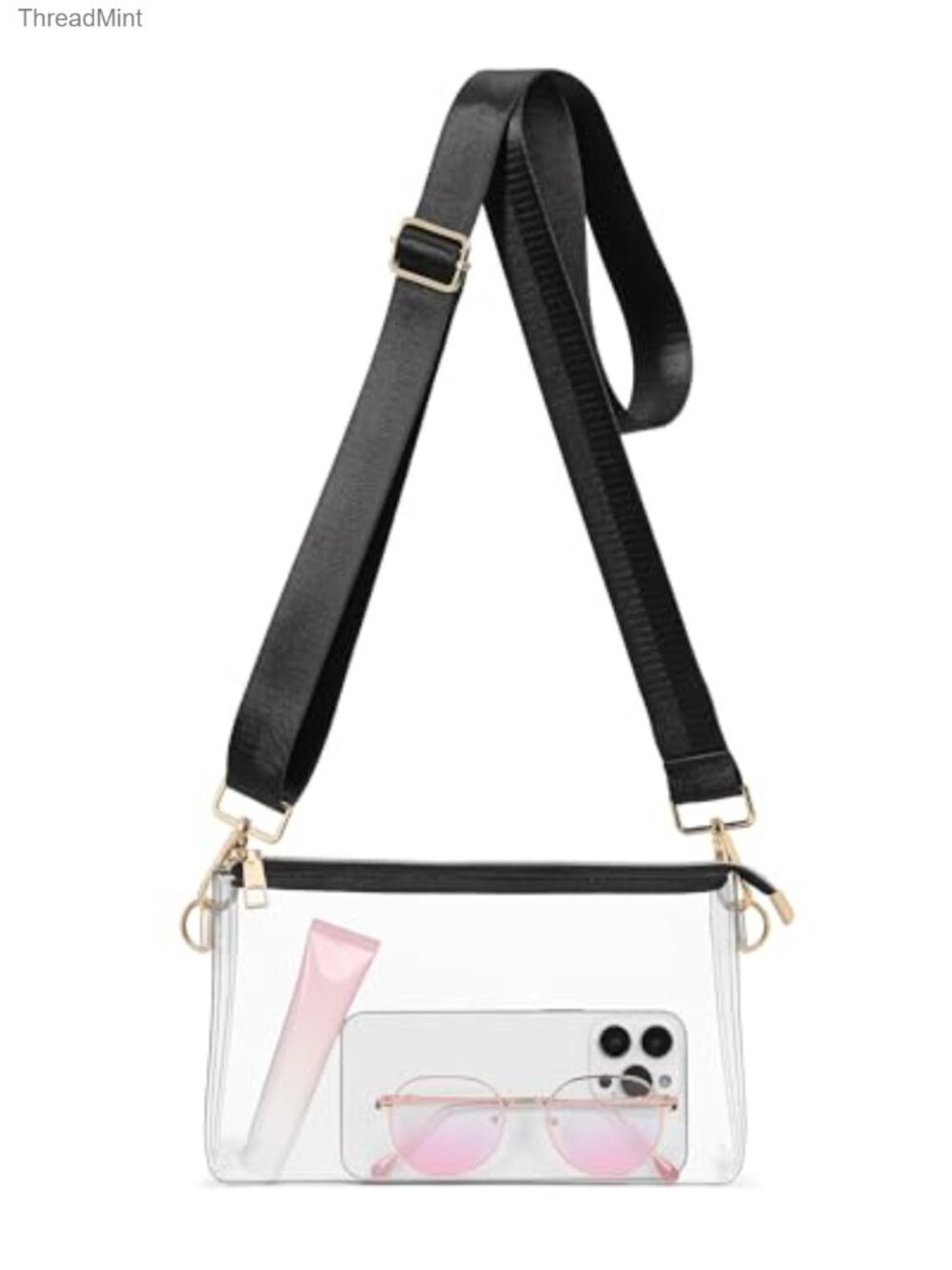 Clear Crossbody Bag for Stadium Events Women's Clear Purse PVC